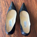 Jimmy Choo  Black Chic Edgy Feminine Professional Sleek Leather Pumps Size 38 Photo 10