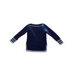 Loft Ann Taylor  Womens Sweater Sz S Navy Blue‎ Boat Neck Chunky Knit Pullover Photo 1
