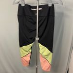 Gap ‎ Body Black Crop Leggings Color Block Yoga Workout Activewear Womens L Photo 5