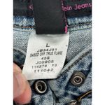 Calvin Klein Jeans Denim Jacket Womens Size L Snap Buttons Bib Collar Photo 5