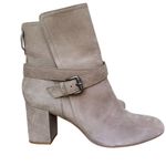Schutz Suede Buckle Strap Ankle Boots Gray 9B Photo 4