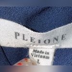 Pleione  Royal Blue V-Neck Blouse Large #731 Photo 4