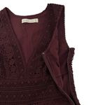Abercrombie & Fitch Lace Crochet V-Neck Skater Dress Burgundy Mini Dark Romantic Photo 10