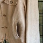 Candie's Women's Trucker Jacket Pink Small Faux Leather Suede Photo 3