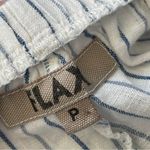 Flax  Striped Pants linen wide leg crop womens White (xsmall) natural casual Photo 1