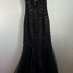 EUC May Queen Black Sequin Mermaid Prom Party Dress sz M/10 Size M Photo 5