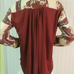 Anthropologie  tunic top by Tiny red & cream sz M Photo 1
