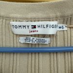 Tommy Hilfiger Vintage Y2K Jeans Ribbed Knit Top Beige Medium Photo 1
