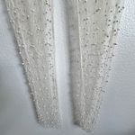 Hot & Delicious  | Pearl Embellished Ivory Cream Mesh Leggings Pants | Medium Photo 4