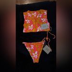 Stone Fox Swim NWT stone fox Floral Orange and Pink Women's Swim Set Photo 3