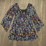 Socialite  Aztec stained glass boho colorful baby doll dress Photo 2