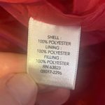 Christopher & Banks  Vest XL Scarlet Red Quilted Vest Silver Zip Up Pockets Photo 2