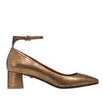 Coach Ankle Strap Pump Metallic Suede Size 9 Photo 3