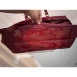 Estée Lauder Estee Lauder Burgundy Nylon Patent Leather Trim Tote Bag Travel Weekender Photo 8