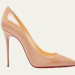 Christian Louboutin #133  Patent Leather Nude Pumps Photo 0