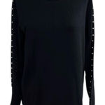 Soft Surroundings  sweater with pearl detailing on sleeves womens size PM Photo 0