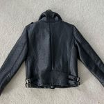 Black Leather Jacket Size M Photo 3