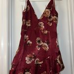 Altar'd State Maroon Floral Dress Photo 0