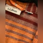 L.L. Bean Size XL Burgundy Coral Striped Flannel Button Down Shirt Size Pockets Pink Photo 8