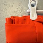 Nine West the paperbag waist belted shorts in fresh lava orange color size XL Photo 8