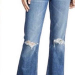 Mother Superior Tripper Chew Distressed Jean in Cryin’ Cowboys Wash Blue Size 25 Photo 0