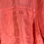 Paul Harris Silk Shirt Women's M Coral Button‎ Up Short Sleeve Pockets Pink Size M Photo 2