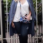 Kestan Bradbury Slate Blue Trench Coat Size L Photo 0