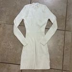 Hollister  knit long sleeve mini dress in cream medium Photo 3