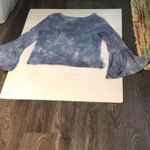 American Eagle  Outfitters Soft & Sexy Blue V-Neck Tie Dye Top M Cozycore Boho 70 Photo 6