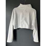 Urban Outfitters  White Fleece Half-Zip Cropped Jacket Photo 1