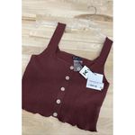 Very J ‎ Brown Ribbed Knit Tank - Size M Photo 7