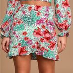 Lost + Wander Flower Power Mint Mini Skirt Size Small Photo 12