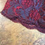 Francesca’s Blue Red Floral Lace Women’s Sleeveless Dress Size Large Photo 11