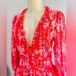 Selfie Leslie 
Laney Cutout Back Ruffle Detail Floral Dress Red size medium Photo 13