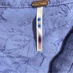 Free People Floral Outlined Flowy Lavender Button Front Shirt Size XS Photo 5