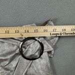 ZARA NWT Metallic Mini Skirt Womens M Silver Faux Metallic Wrap Buckle Trafaluc Photo 3
