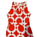 NWT, Banana Republic Factory Trefoil Print Orange and White Halter Maxi Dress Size M Photo 9