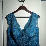 La Femme • Gown Formal Dress • Tulle Embroidered Rhinestones • Floral • Size 10 Photo 4