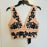 ASOS New! Peach Floral Bracelet Top Size 8 Photo 0