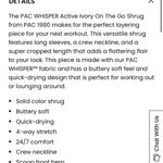 PacSun PAC 1980 PAC WHISPER Active Ivory On The Go Shrug small Photo 6