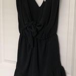 Sage Black Clothing Ruffle Tie Front Romper S Photo 5