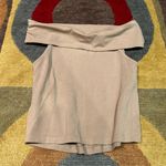 Aerie NWOT Chill Up Off the Shoulder Top Soft Stone Tan Size Medium Photo 2