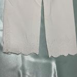 Guapa White Jeans With Embroidery Detail in Bottom Photo 5