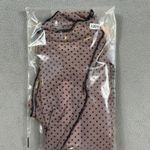 Noisy May  Crop Top Blouse L Womens Purple Flock Polka Dot Mesh Long Sleeve NWT Photo 5