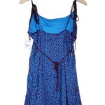 Free People Womens Medium Kai Print Tie Strap Lined Minidress NEW Photo 2