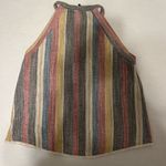 W5 by Anthropologie Multicolor Striped Fringed Hem Sleeveless Tank Top size XL Photo 1
