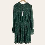 Y.A.S Grace Green Ditsy Floral Long Sleeve Smocked Skater Dress Size XL Photo 11