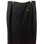Ellen Tracy  Size 14 Midi Unlined Straight Skirt 15" Back Vent & Front Zipper Blk Photo 2
