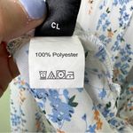 SheIn Milkmaid Babydoll Cottagecore‎ 3XL Floral Ruffle V Neck Midi Dress Blue White Photo 8