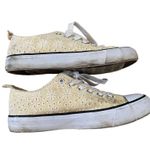 Twisted Low Top Sneakers Shoes Floral Cutout School Casual Sporty White Size 7 Photo 1